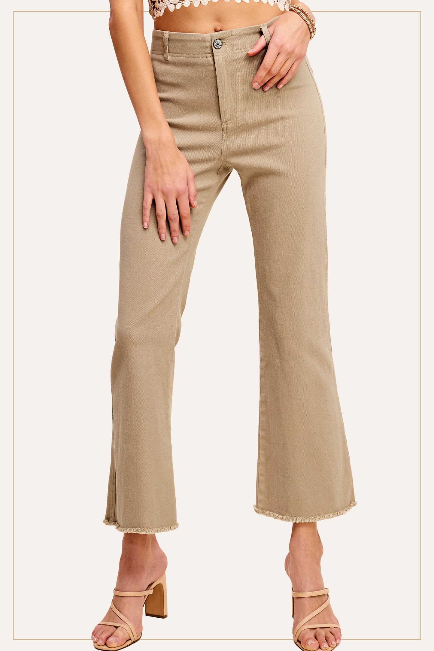 La Miel Stretchy High Waisted Flare Pants