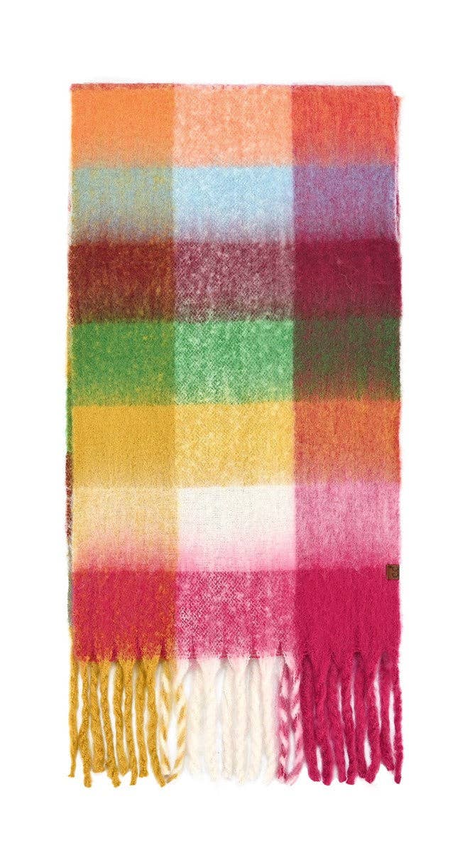 Multi Color Checkered C.C Scarf