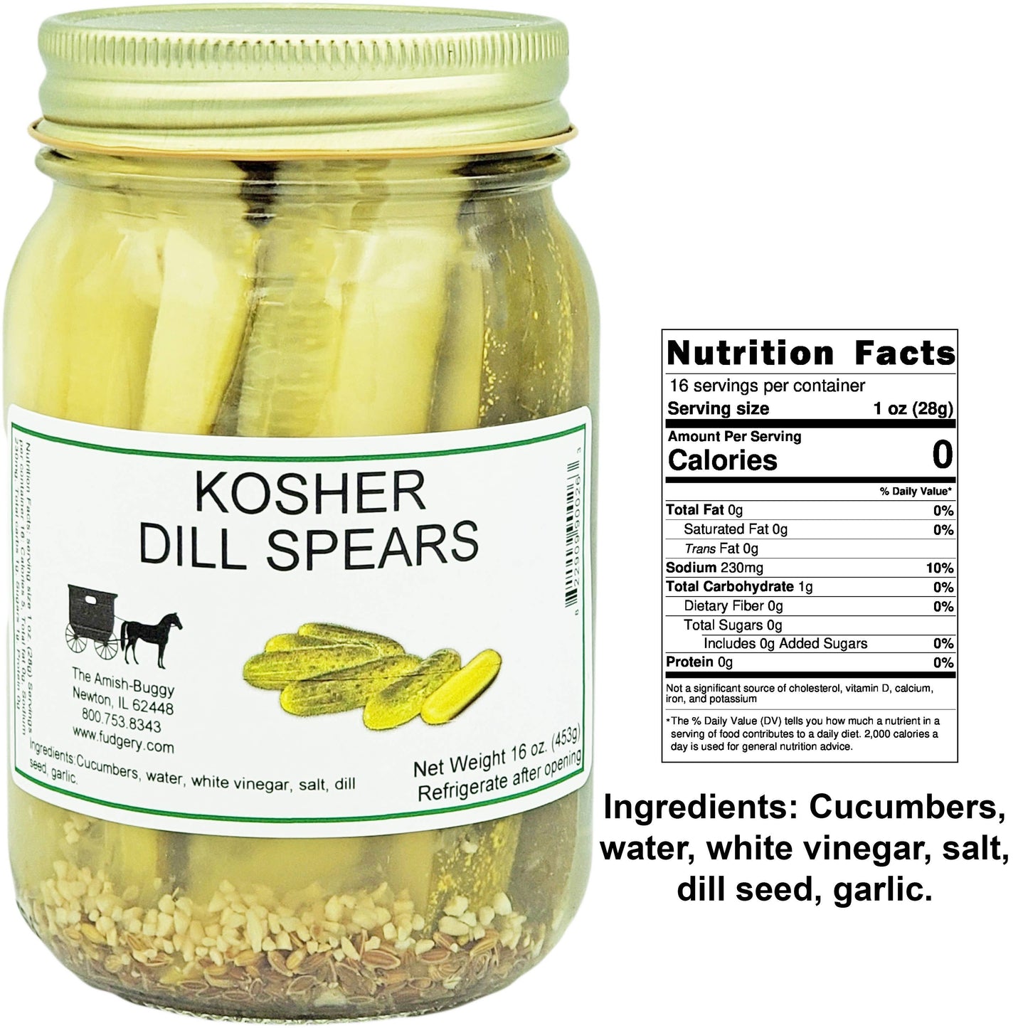 Amish Pickled Vegetables & Eggs 16 oz. Jar