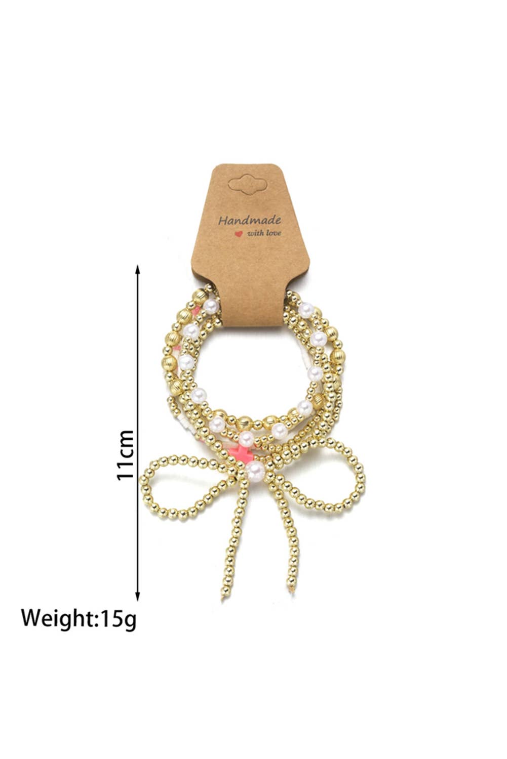Bow Pearl Bracelet Set