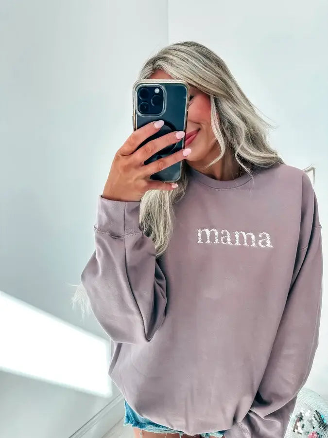 Mama Embroidered Sweatshirt