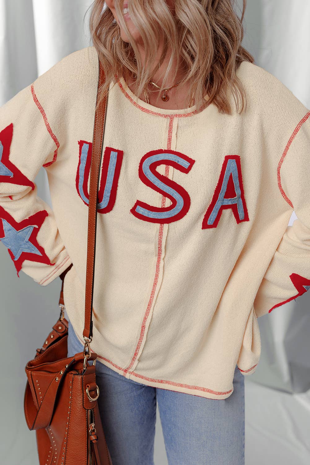 USA Star Patchwork Top