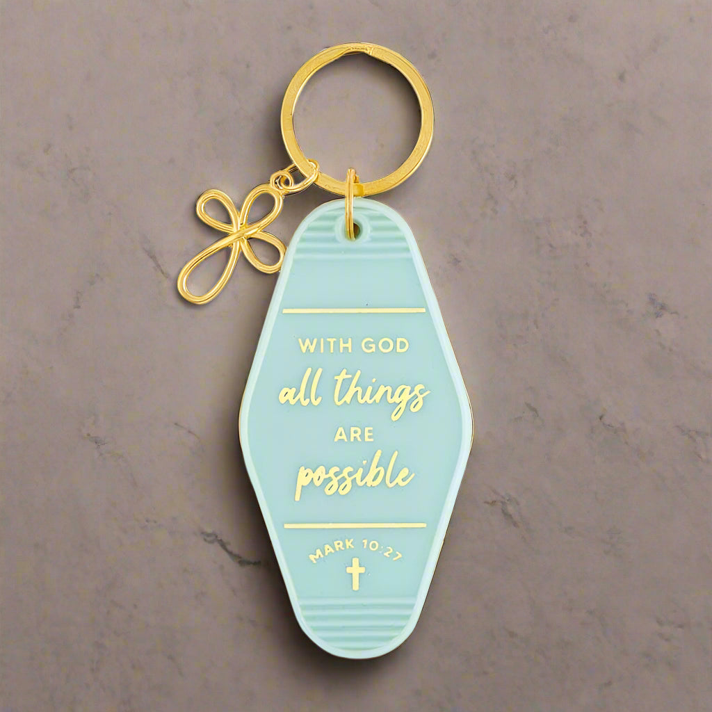 Scripture Motel Style Keychains