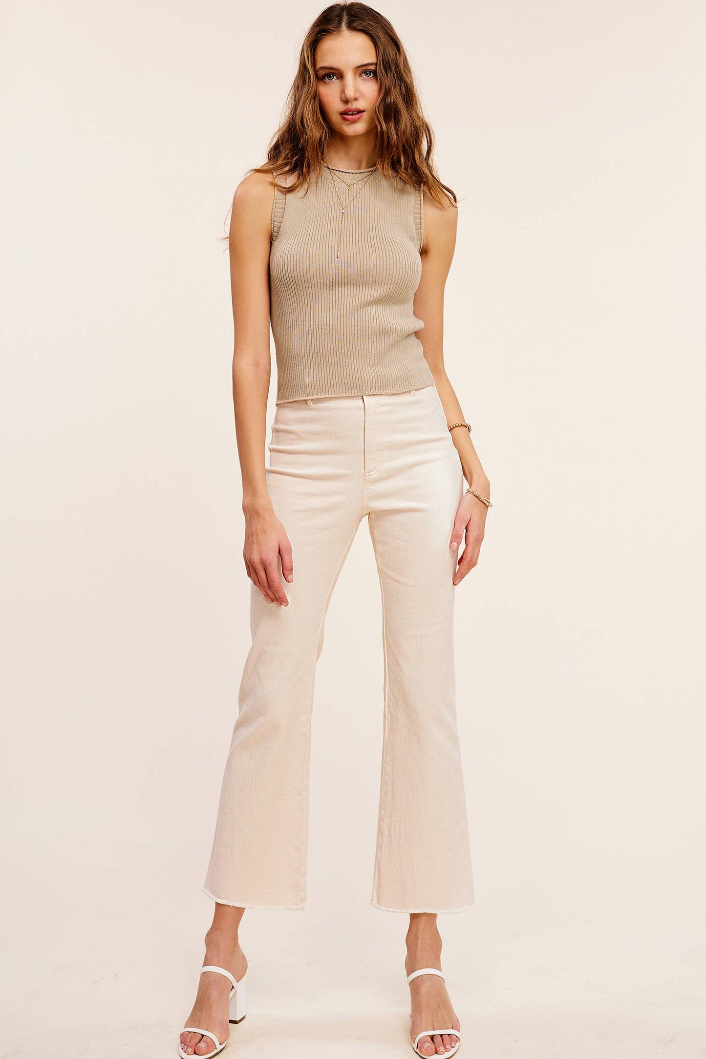 La Miel Stretchy High Waisted Flare Pants