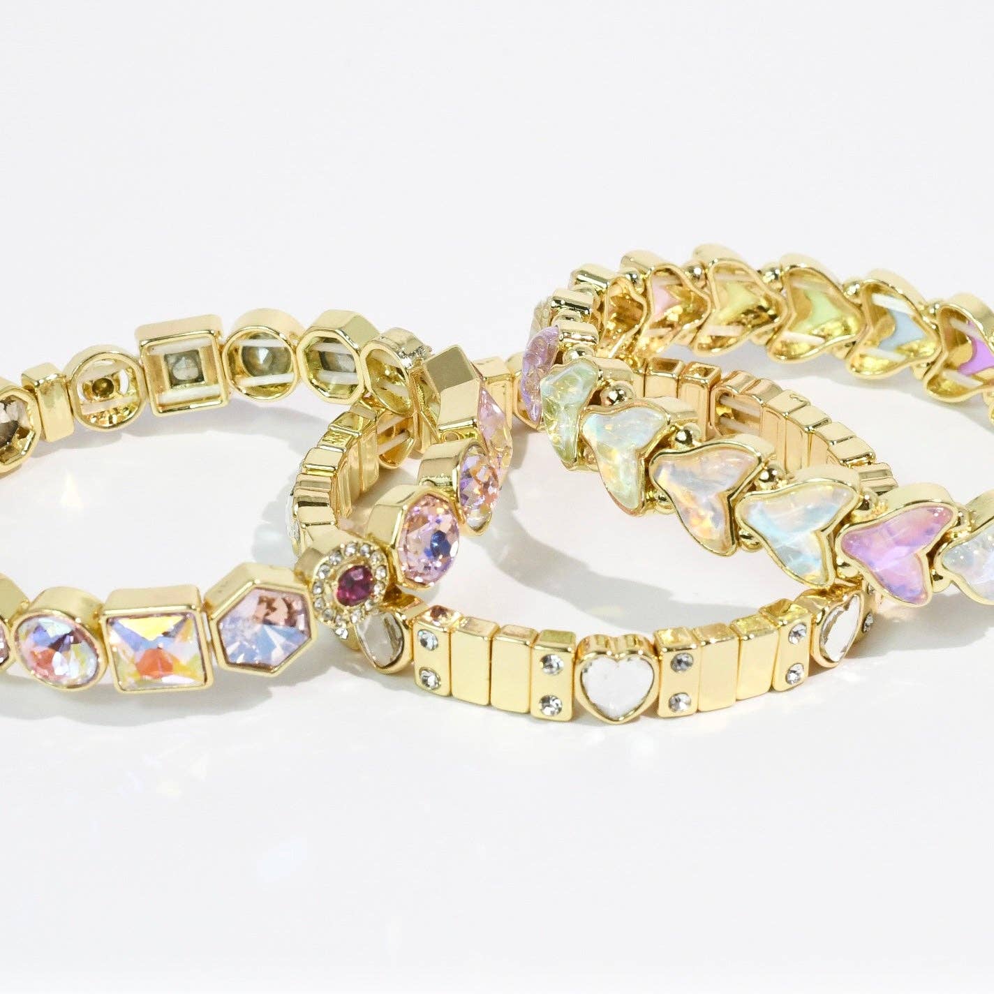 Treasure Jewels All The Fun Heart Crystal Bracelet Stack