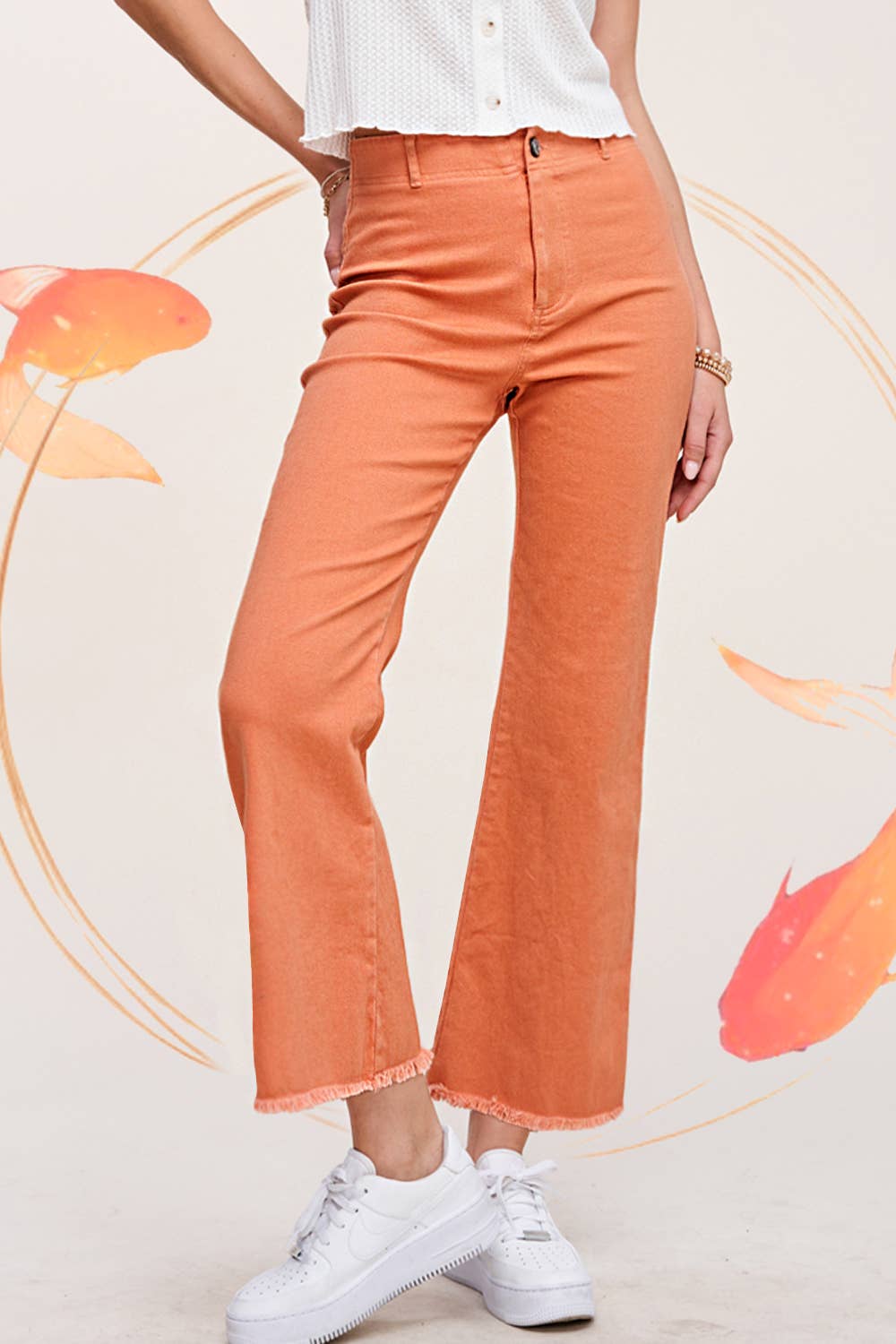 La Miel Stretchy High Waisted Flare Pants