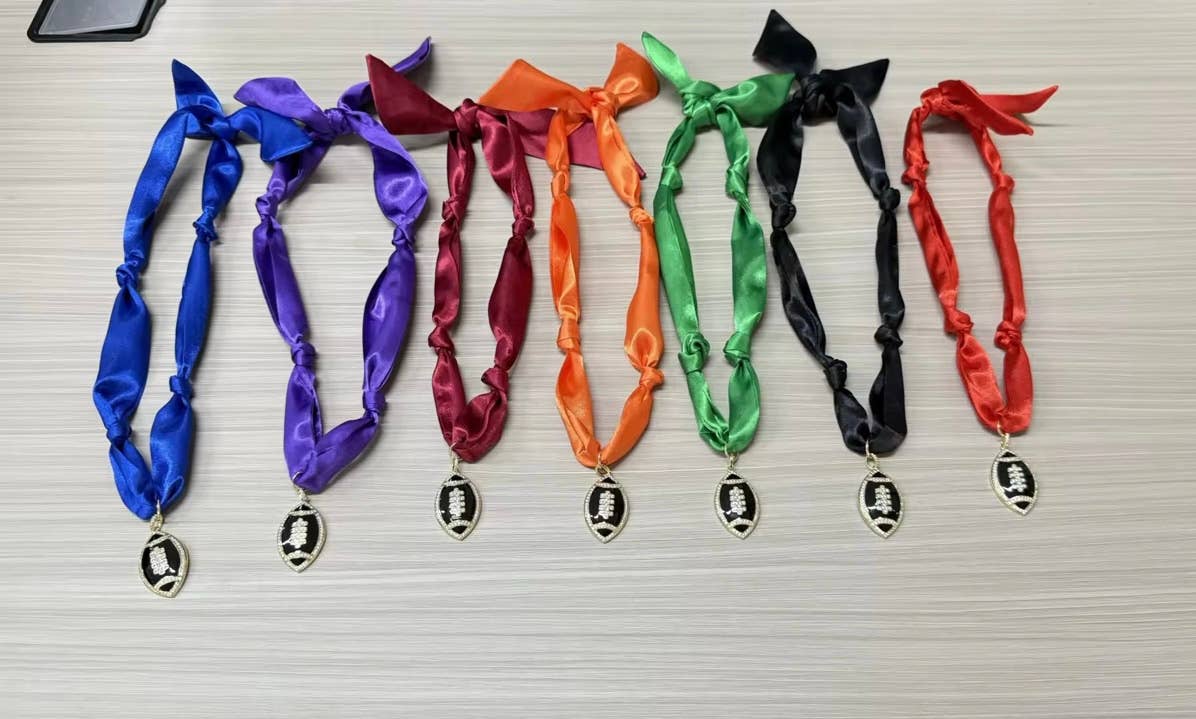 Game Day Royal Blue Scarf Necklace