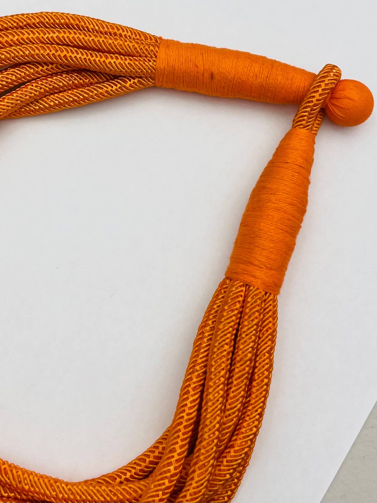 Slub 8-Strand Necklace in Orange