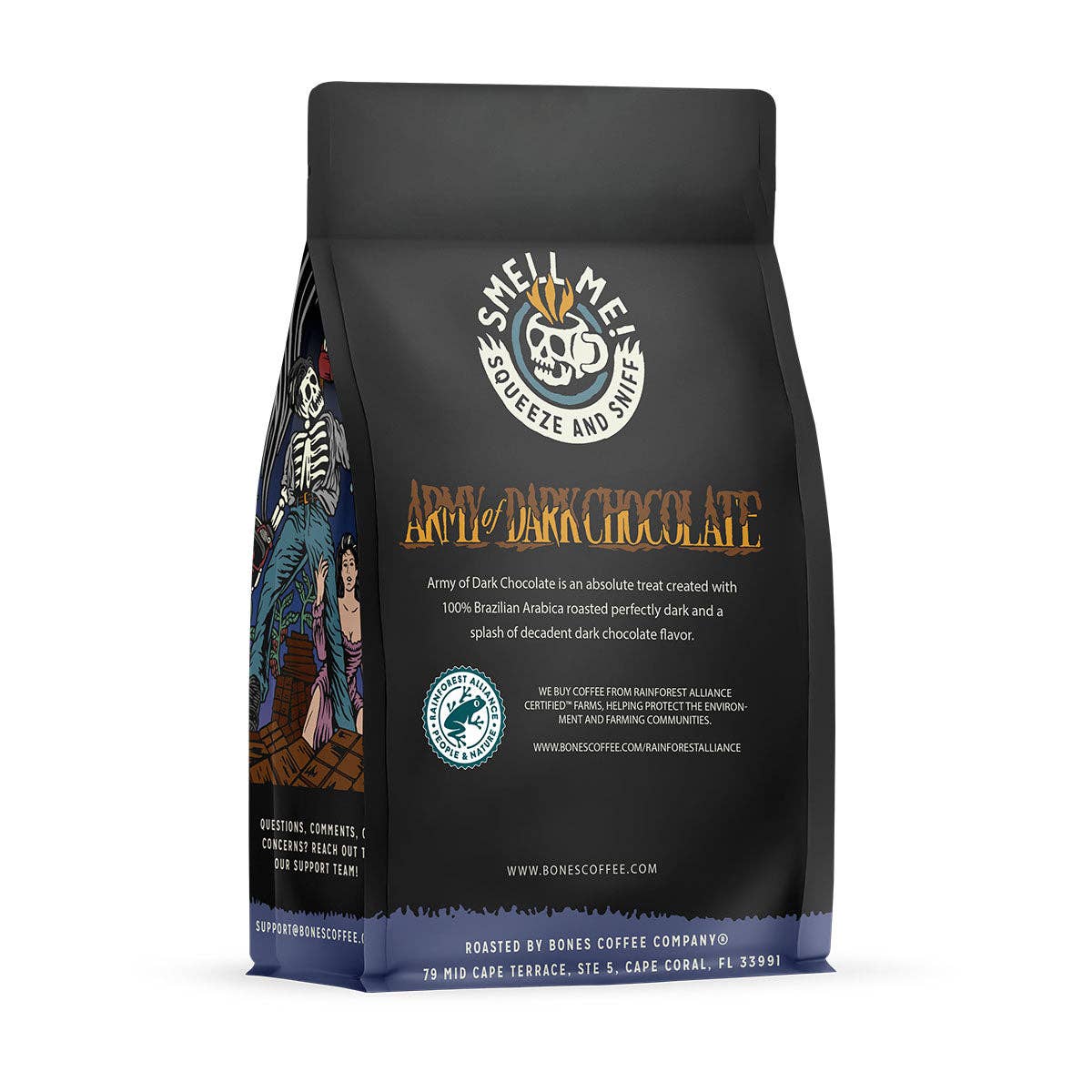 Bones Army of Dark Chocolate Flavored Ground 12oz Coffee
