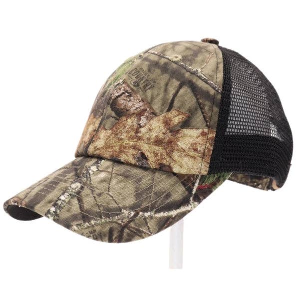 C.C Mossy Oak Mini Break-Up Camouflage Mesh Back Ball Cap