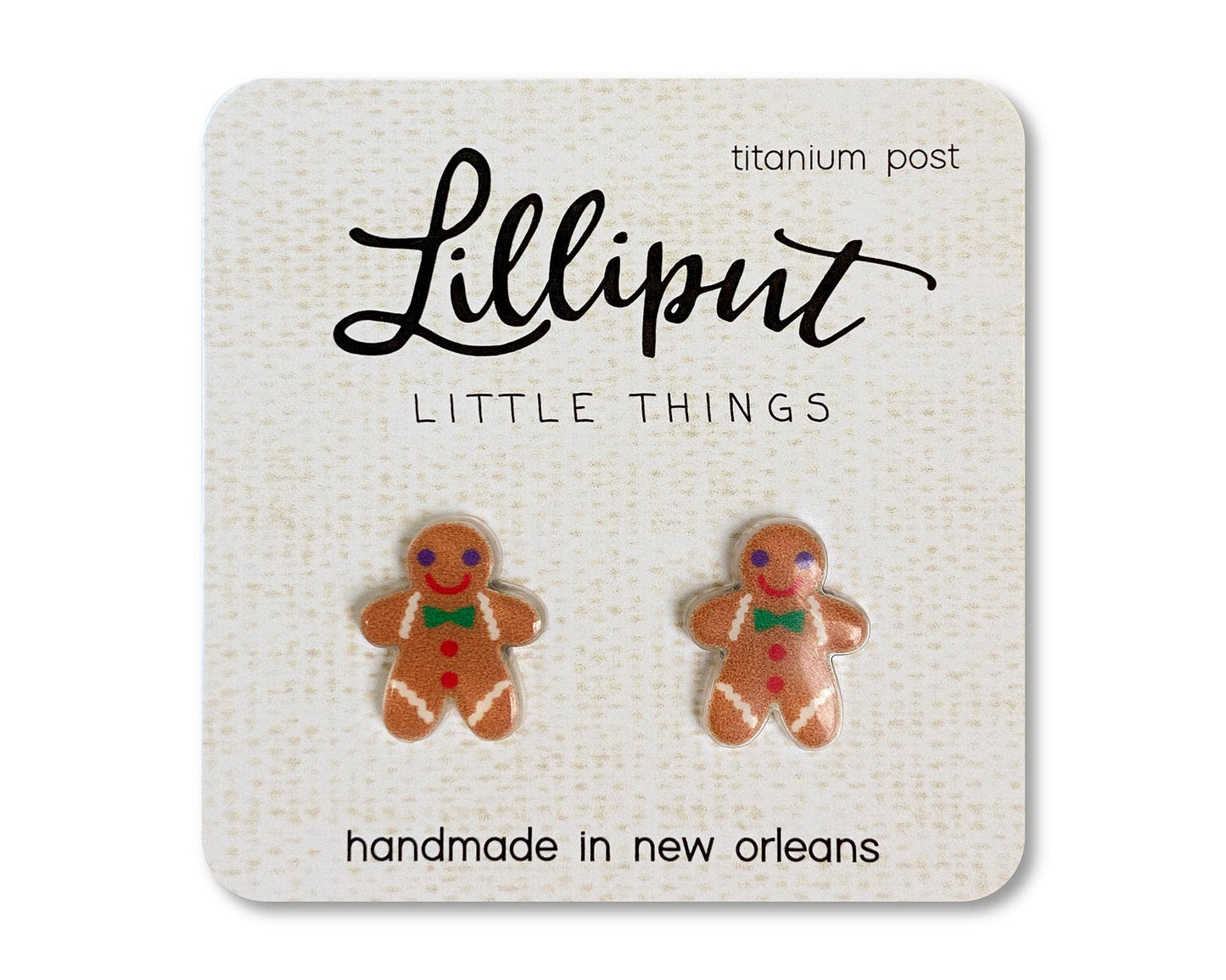 Lilliput Gingerbread Man Earrings