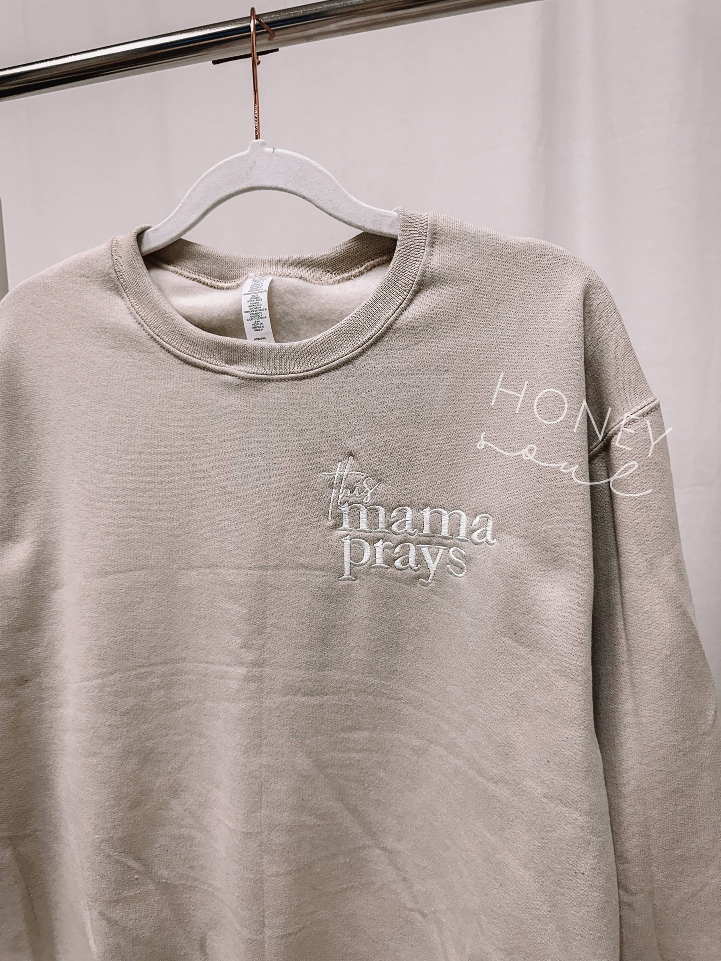 This Mama Prays Embroidered Sweatshirt