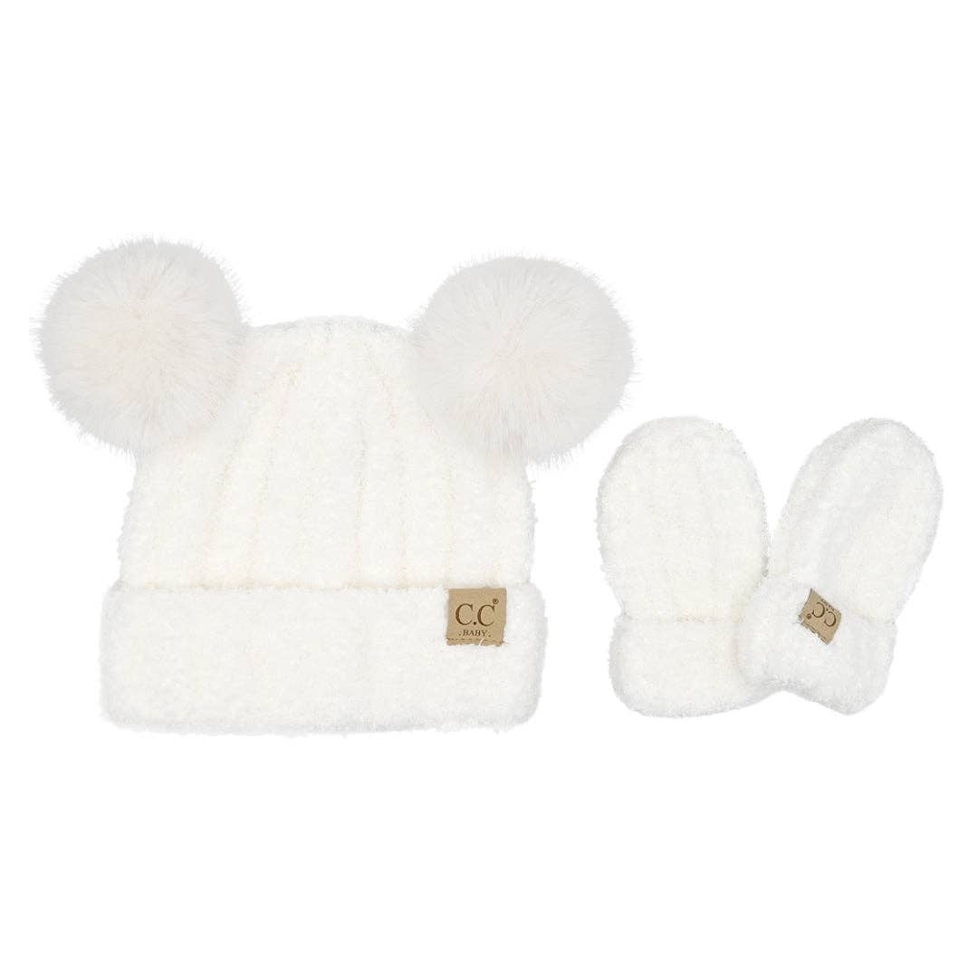 BABY Cozy Yarn C.C Hat/Mitten Set