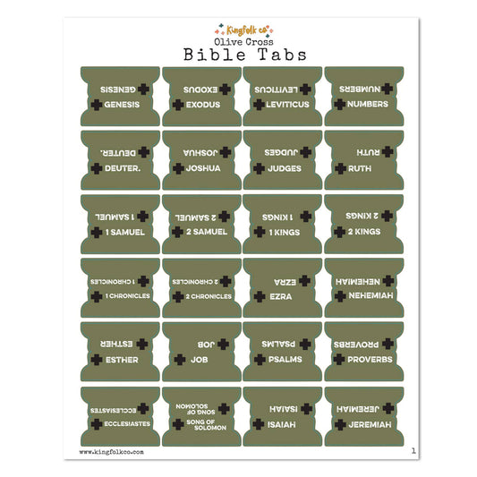 Olive Cross Bible Tabs