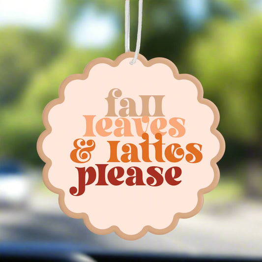 Sweet Ride Car Air Freshener-Fall Leaves & Lattes Please