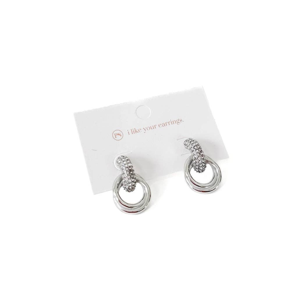 Double Hoop Diamond Waterproof Earrings