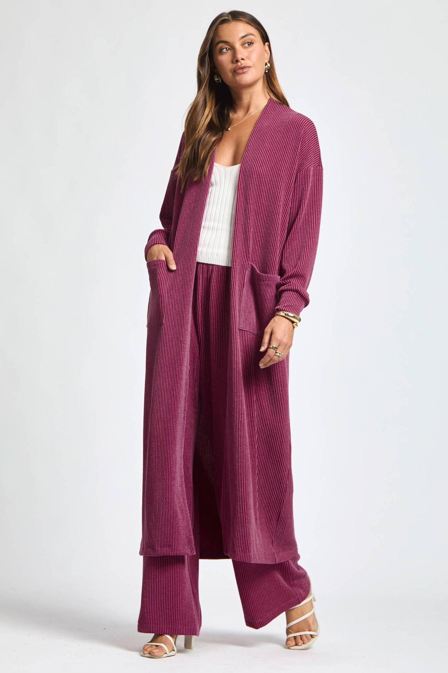 Dear Scarlett Longline Cardigan + Relaxed Pants Set