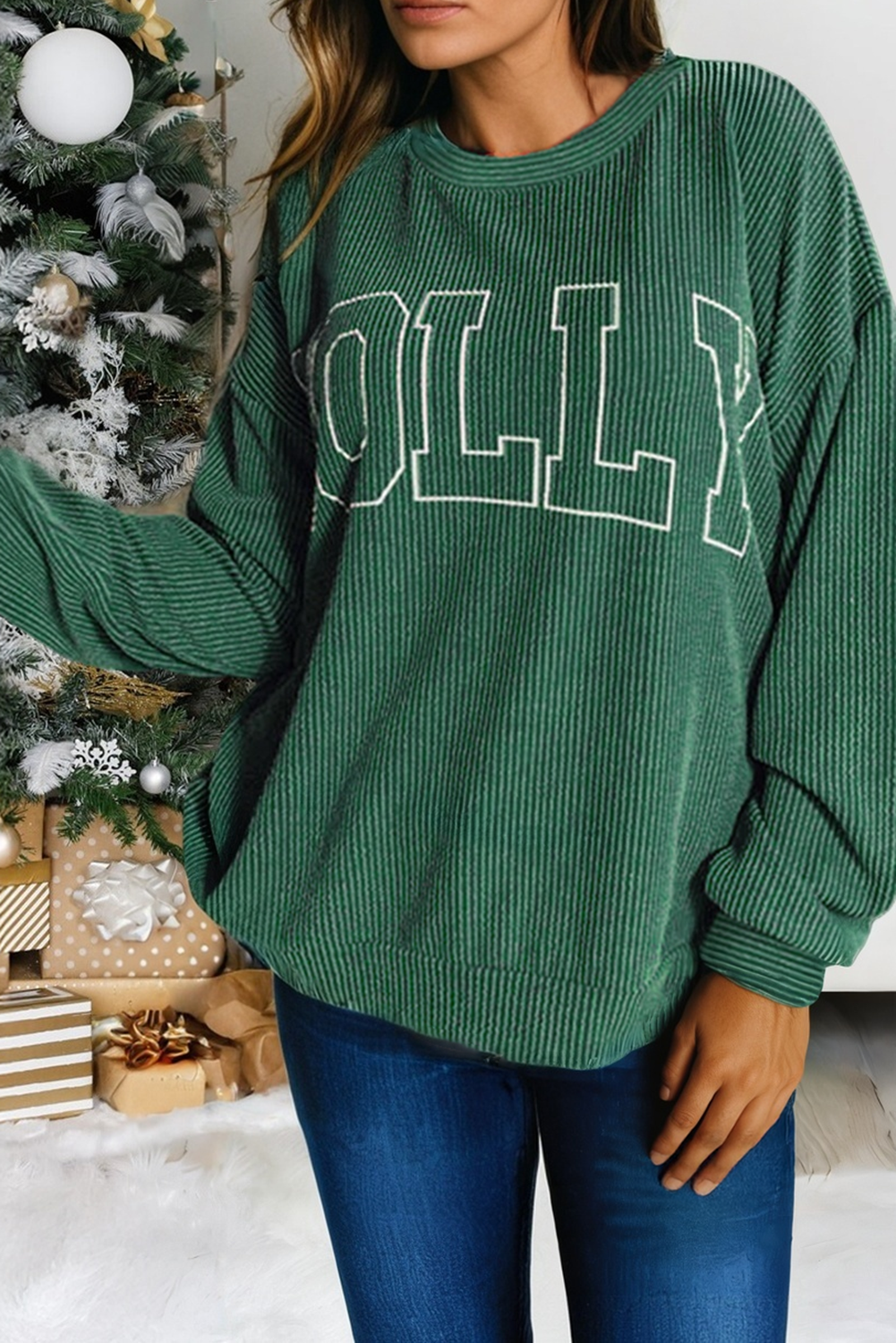 Jolly Christmas Corded Top