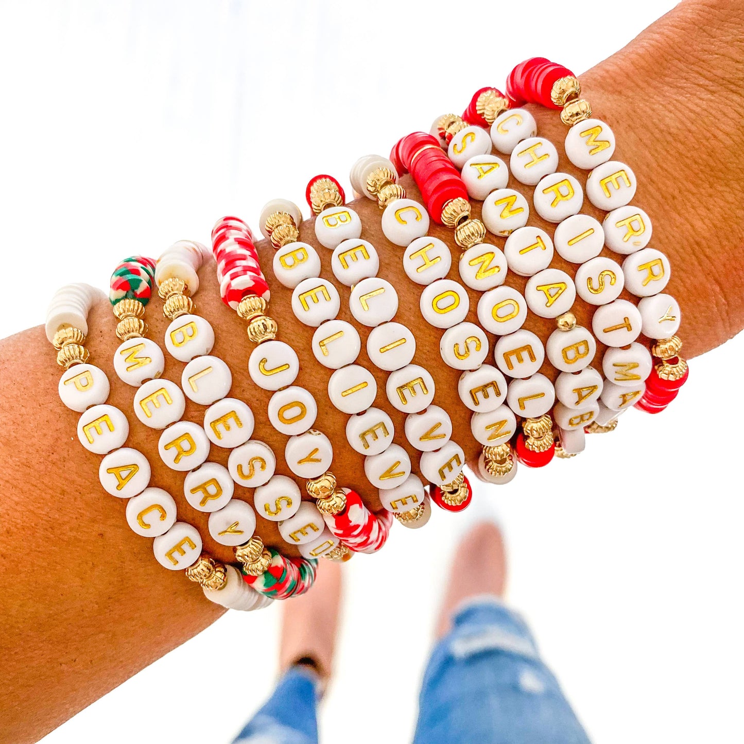 Christmas Heishi Bracelets