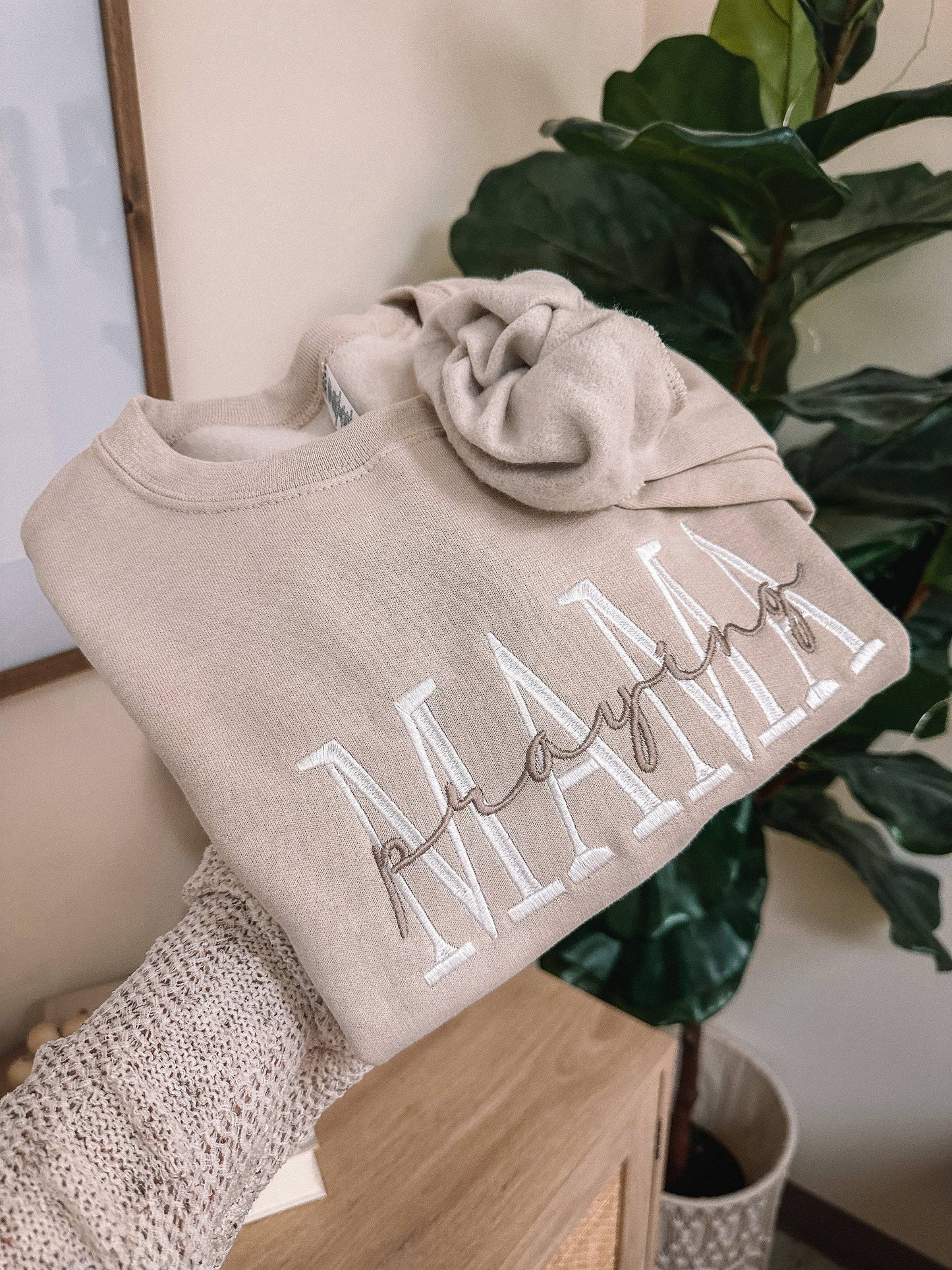 Embroidered Praying Mama Sweatshirt