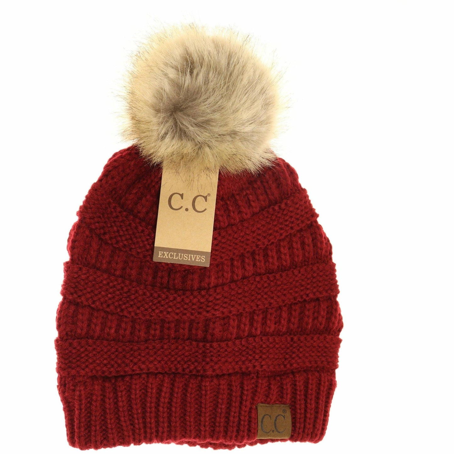 C.C Fur Pom Beanie