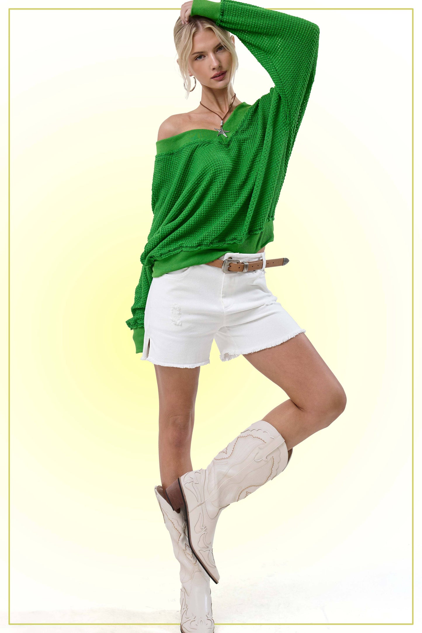 La Miel High Rise Mineral Washed Denim Shorts