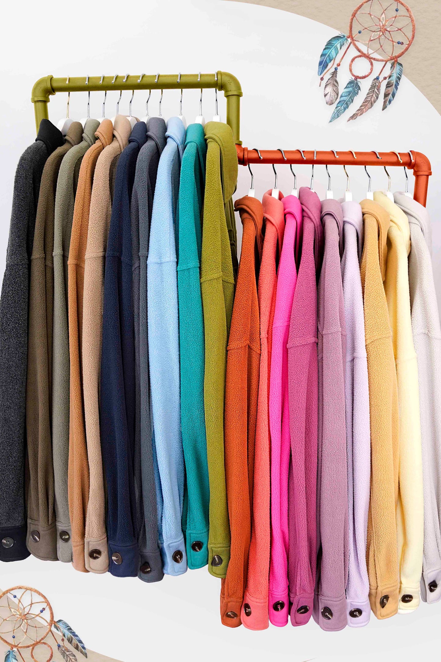 La Miel Button Down Fleece Shacket