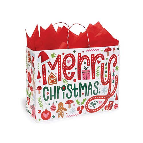 Whimsical Christmas Paper Gift Bags