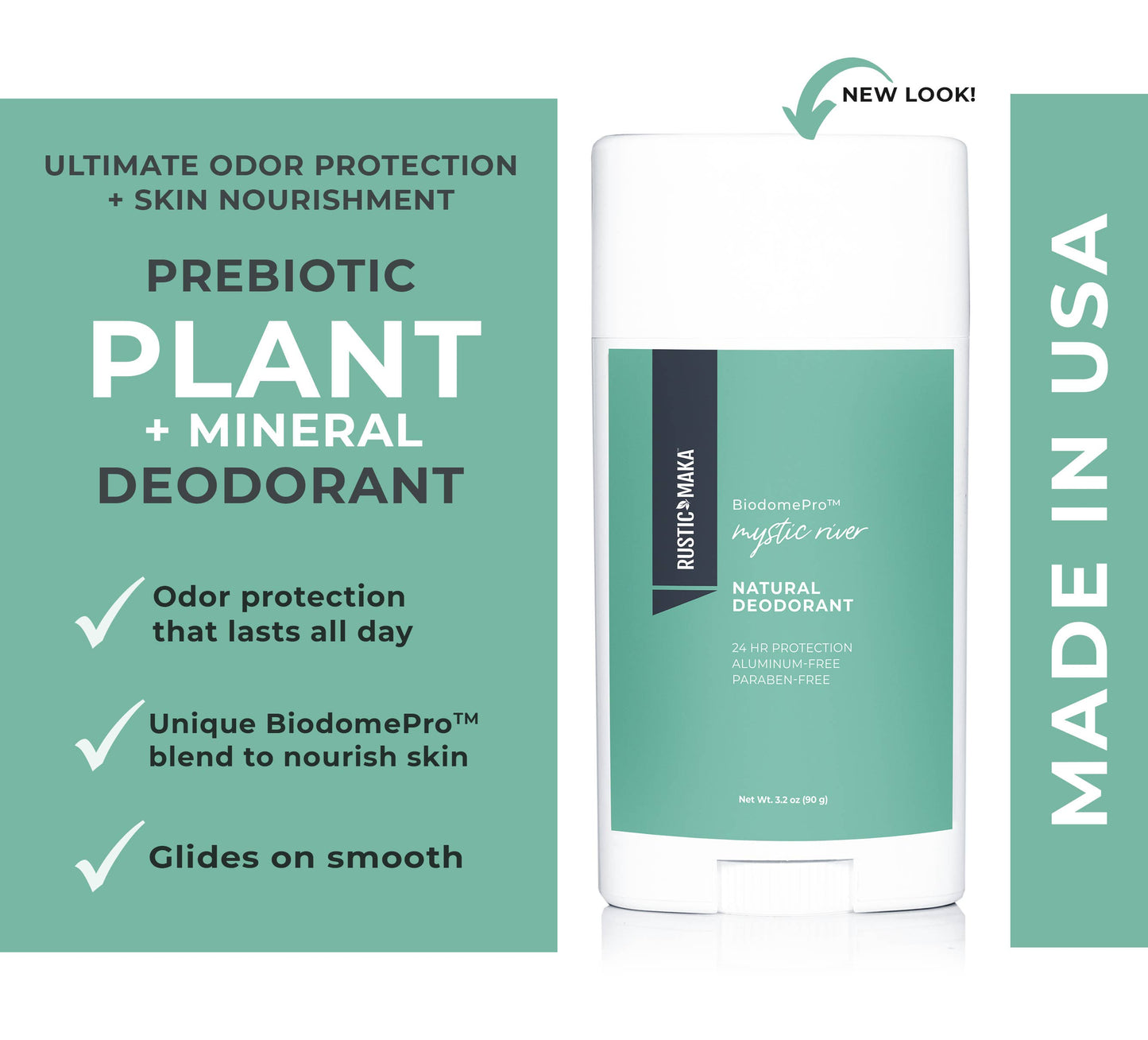 MYSTIC RIVER PREBIOTIC Natural Deodorant (Baking Soda-Free)