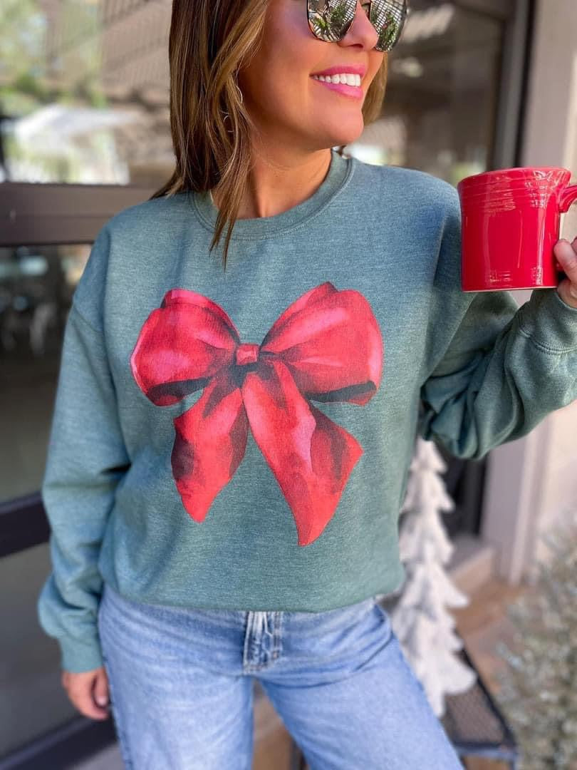 Christmas Bow Sweatshirt