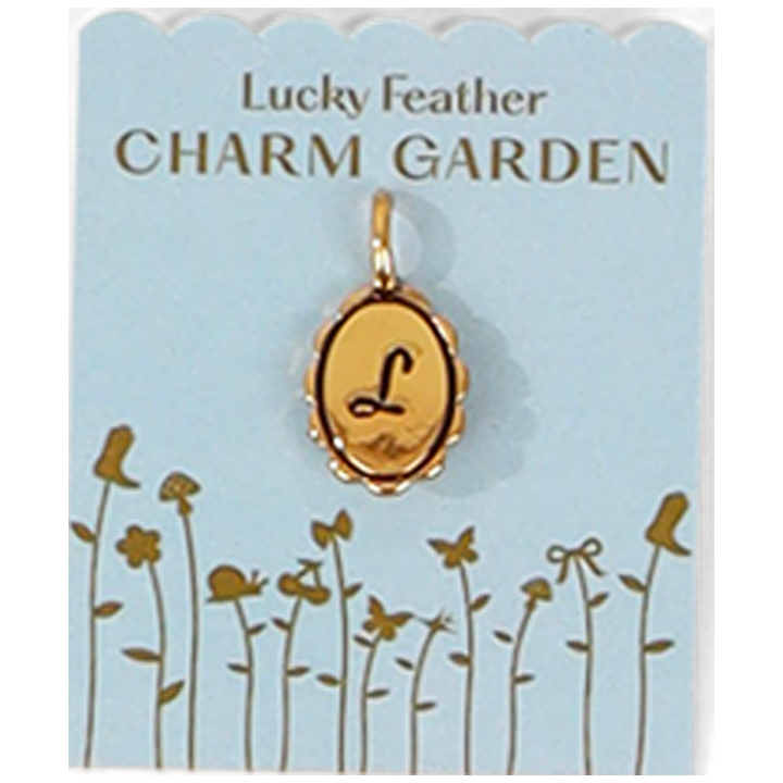 Charm Garden - Scalloped Initial Charm - Gold - L