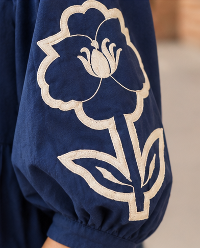The embroidered flower detail sleeve from Oddi