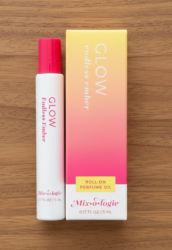 Mixologie Glow Rollerball Perfume Oil – Warm Citrus & Ember Fragrance 5mL