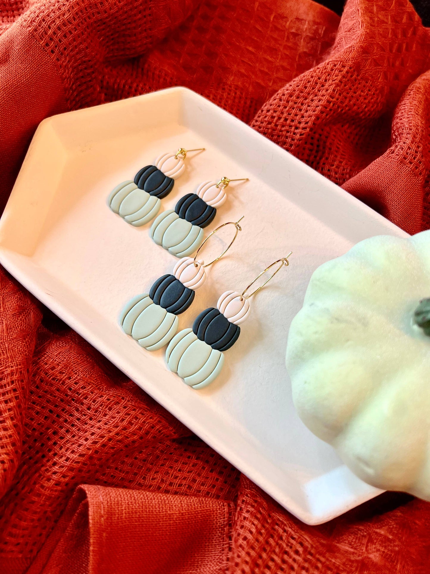 Stacked Pumpkin Earrings