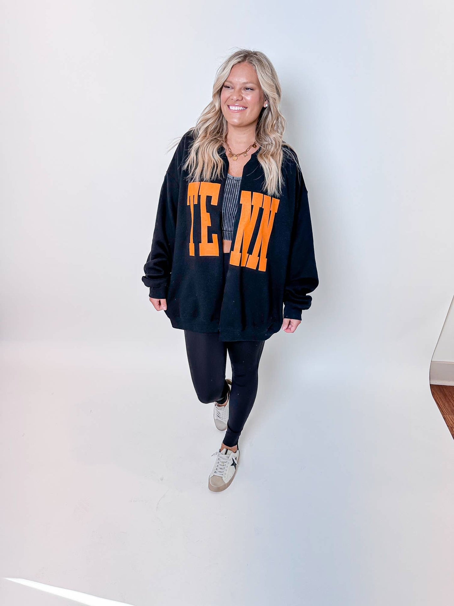 Black Tennessee Sweatshirt Cardigan