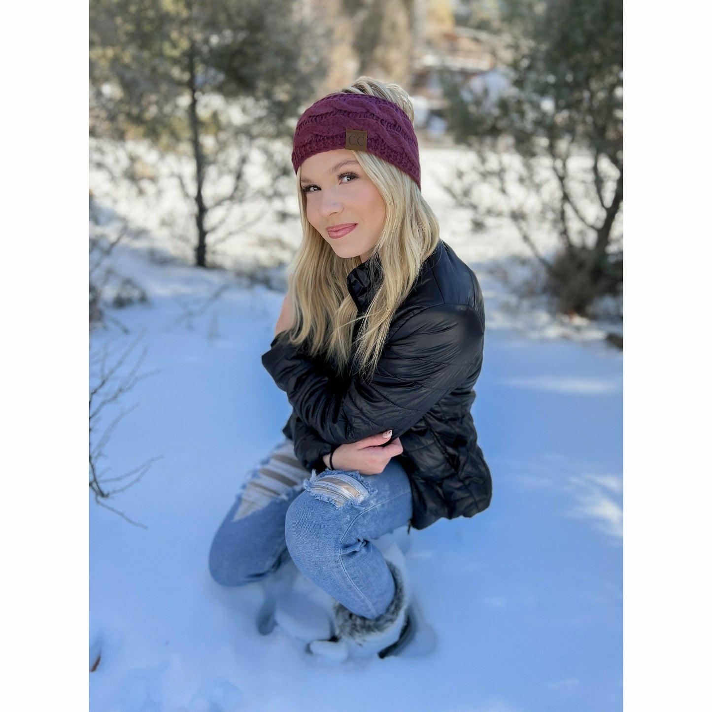Solid Cable Knit CC Women's Fashion Headband