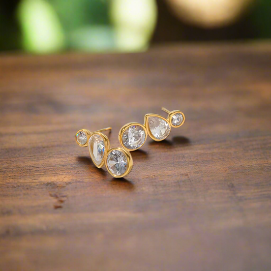 Aurora CZ Drop Earrings ~ Deep South Originals
