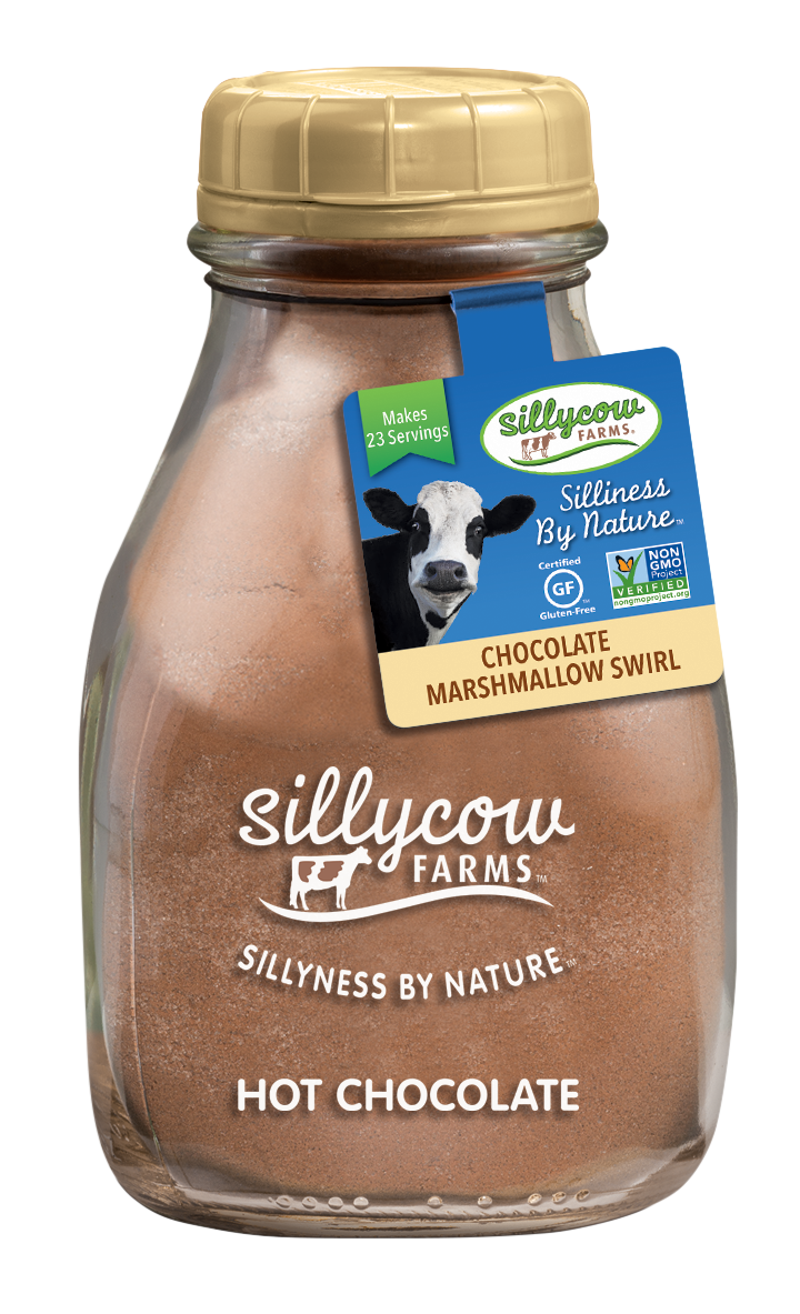 Sillycow Marshmallow Swirl Hot Chocolate, 16.9oz Jar, 6ct