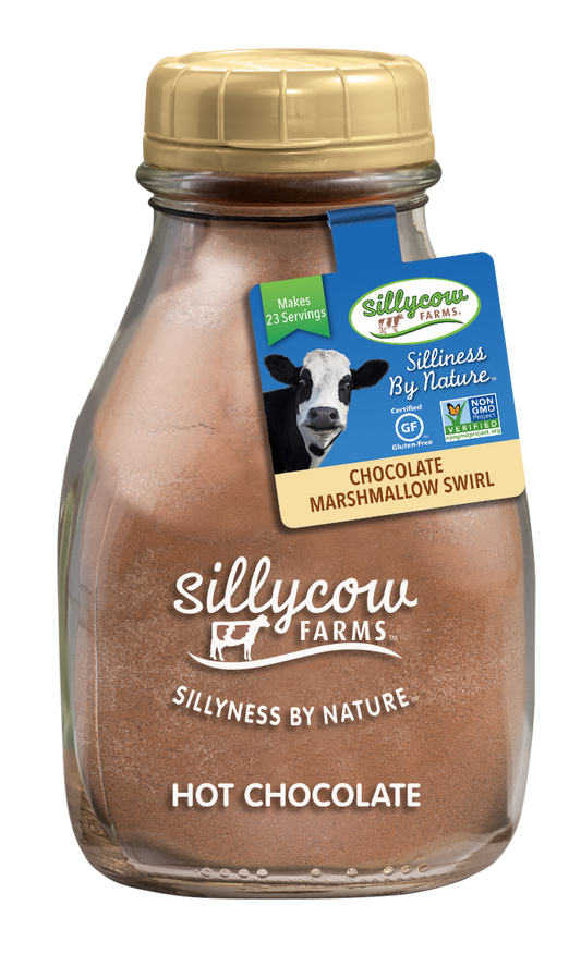 Sillycow Marshmallow Swirl Hot Chocolate, 16.9oz Jar, 6ct