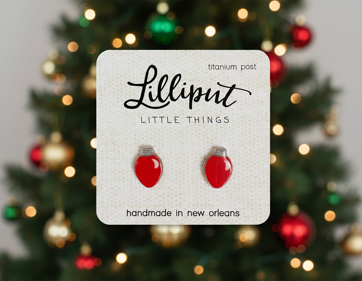 Lilliput Christmas Bulb Earrings