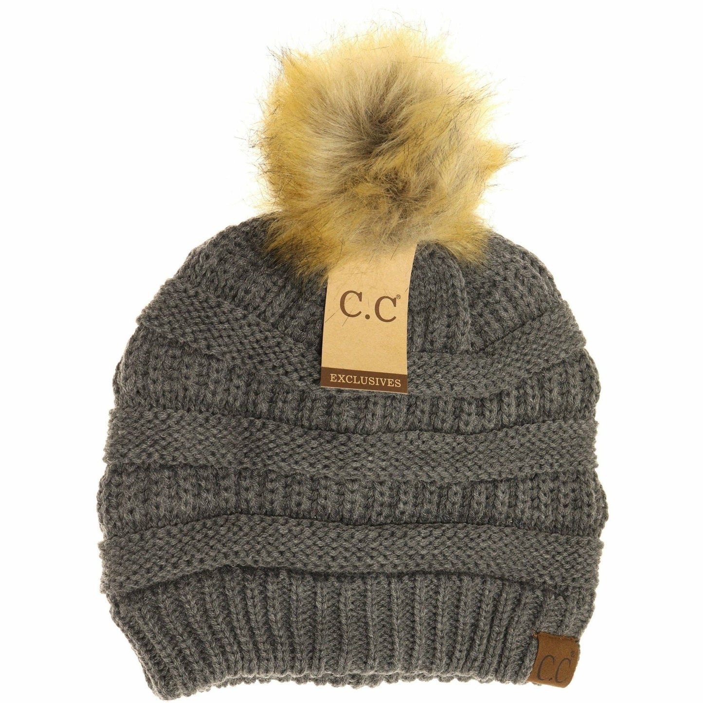 C.C Fur Pom Beanie
