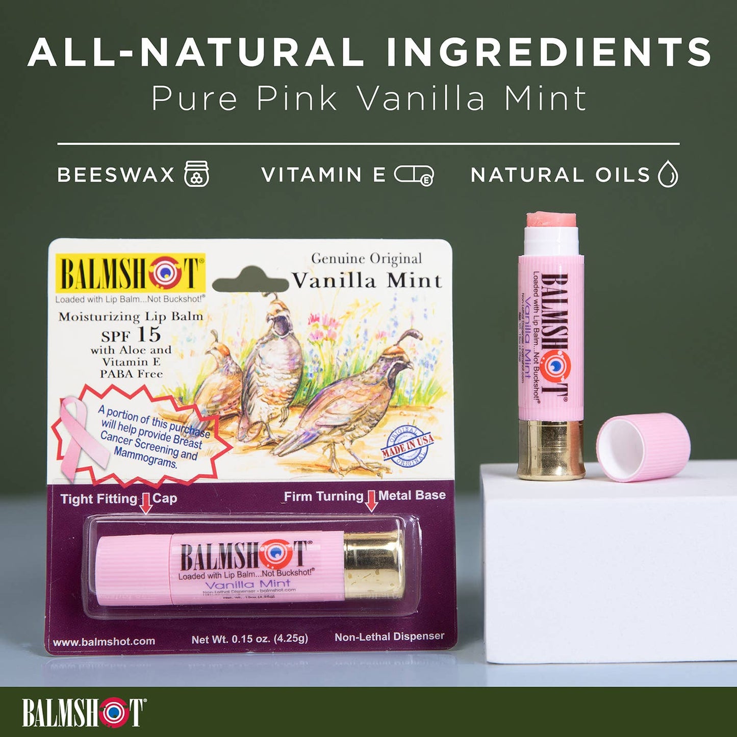 Pure Pink Vanilla Mint Lip Balm