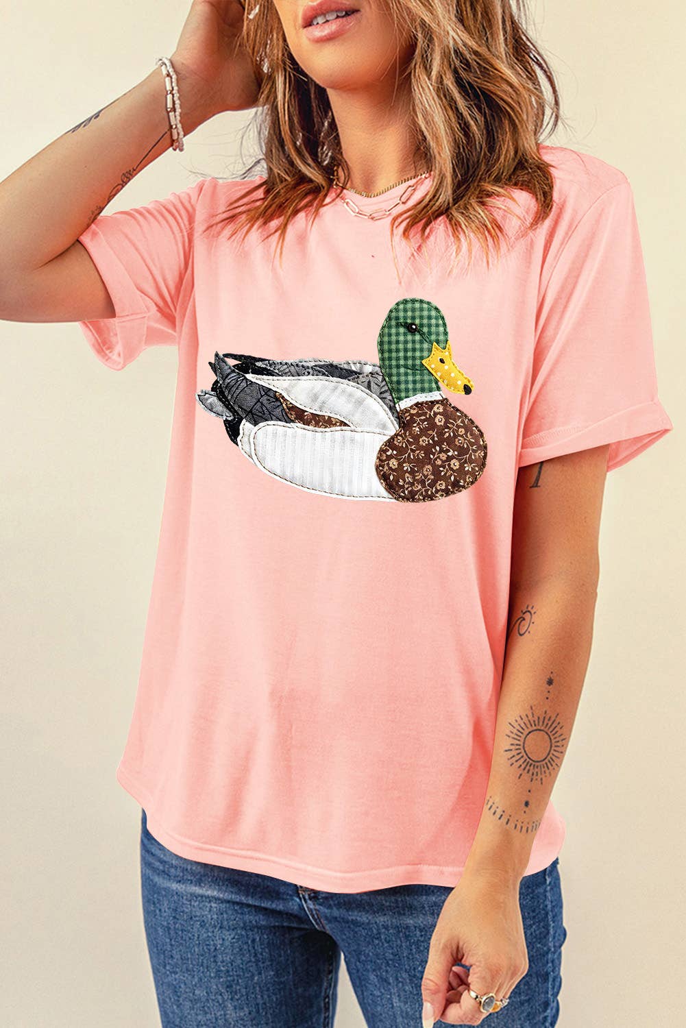 Patchwork Mallard Duck Graphic Tee