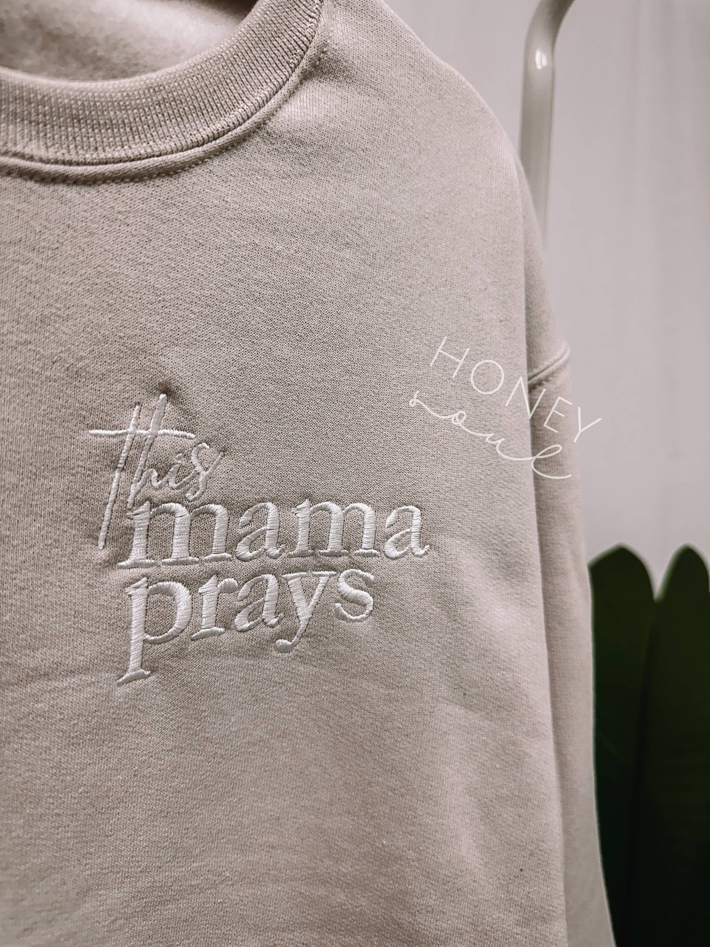 This Mama Prays Embroidered Sweatshirt