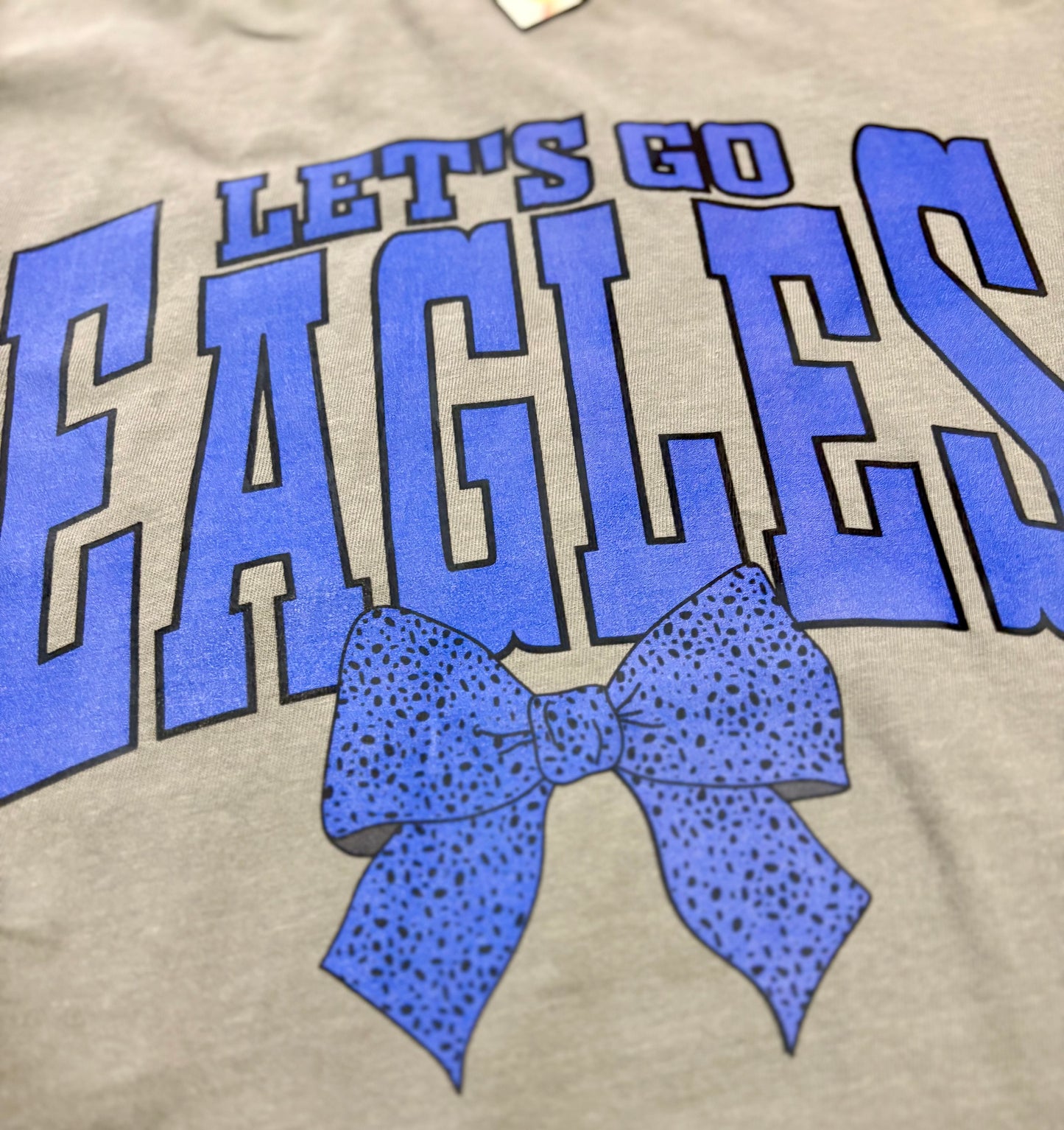 Let's go Eagles Bow Tee