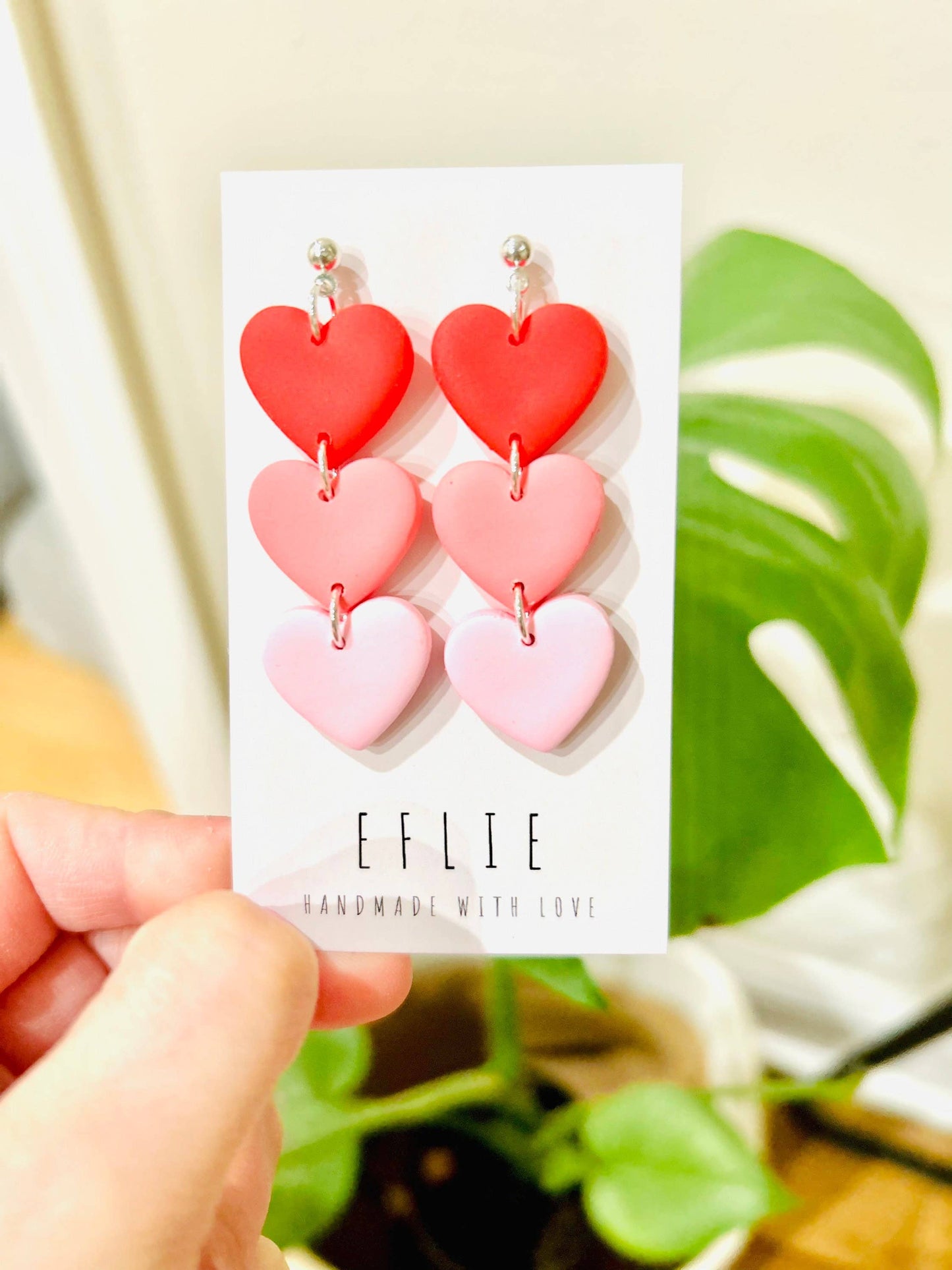 Boho Heart Dangle Earrings