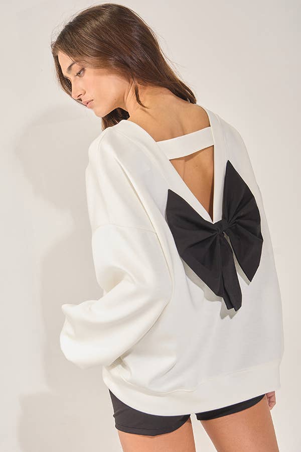 Bow Back Oversized Sweatshirt