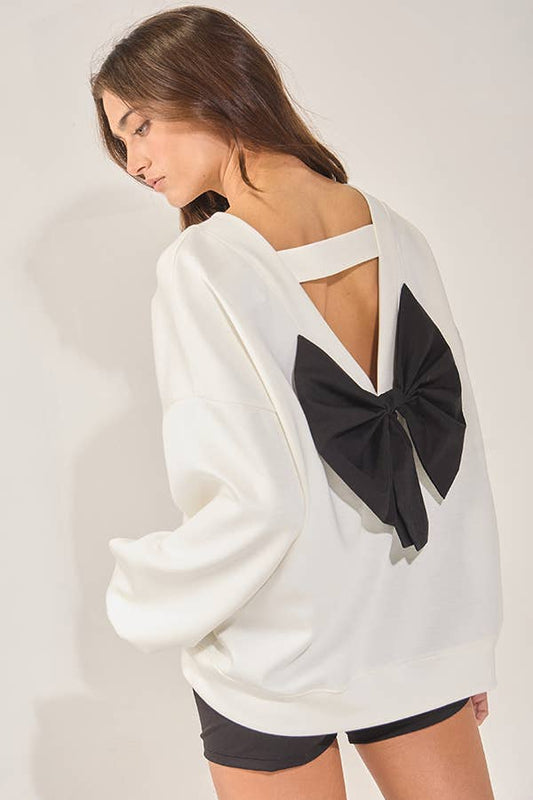 Bow Back Oversized Sweatshirt