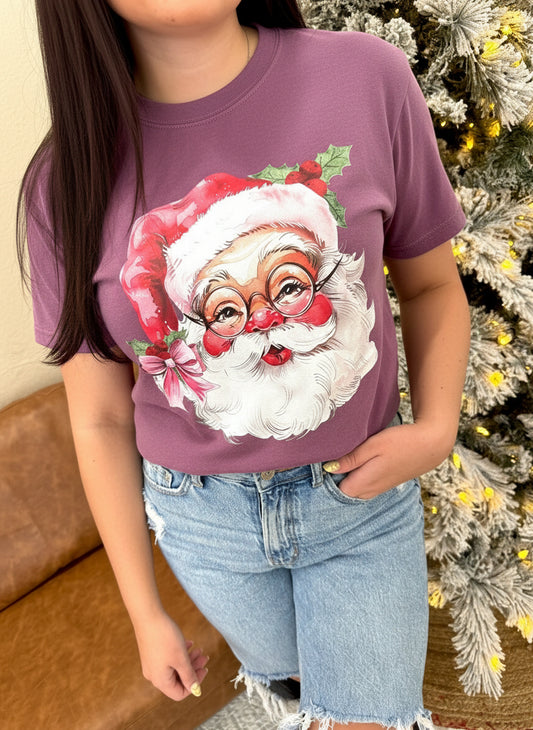 Rosy Santa Short Sleeve Tee