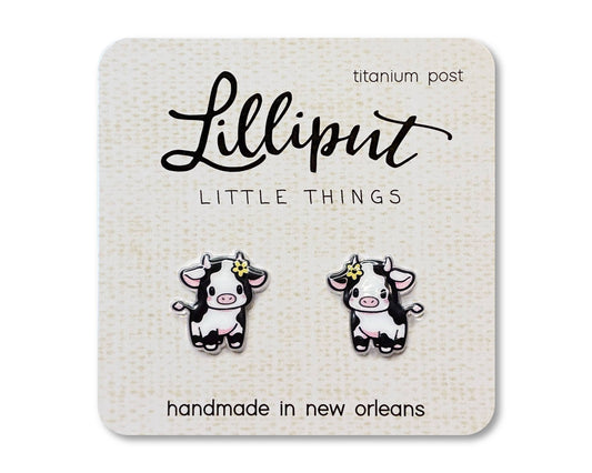 Lilliput Baby Cow Earrings